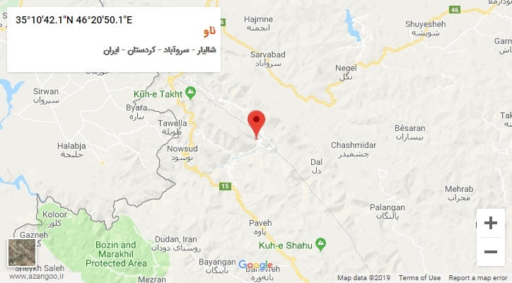 روستای ناو بر روی نقشه