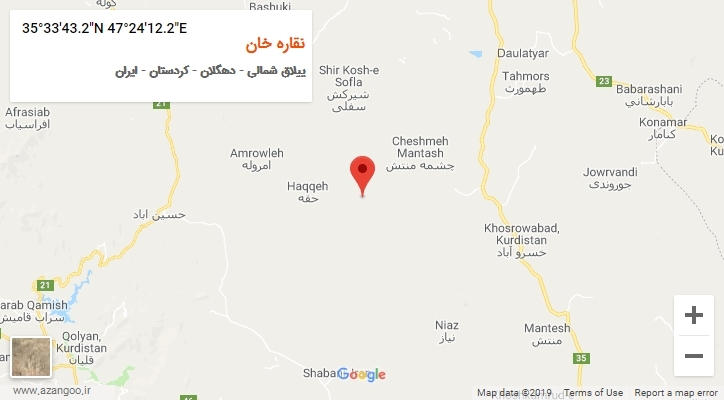 روستای نقاره خان بر روی نقشه