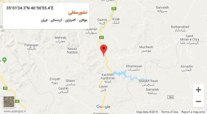 روستای نشورسفلی بر روی نقشه