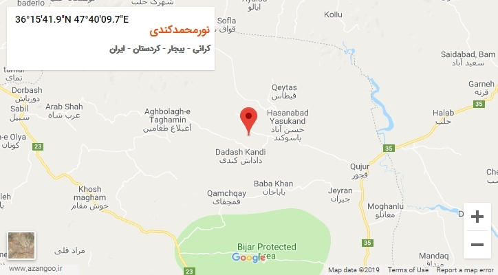 روستای نورمحمدکندی بر روی نقشه