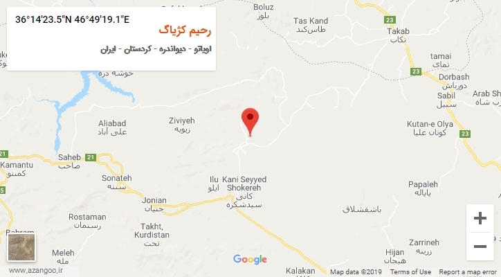 روستای رحیم کژیاگ بر روی نقشه