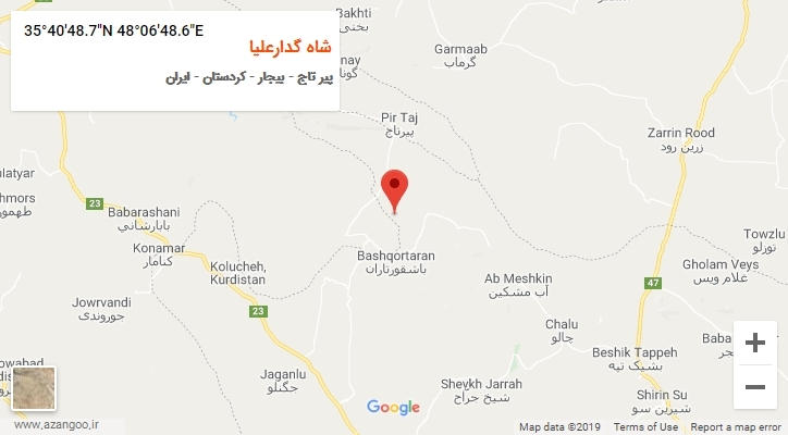 روستای شاه گدارعلیا بر روی نقشه