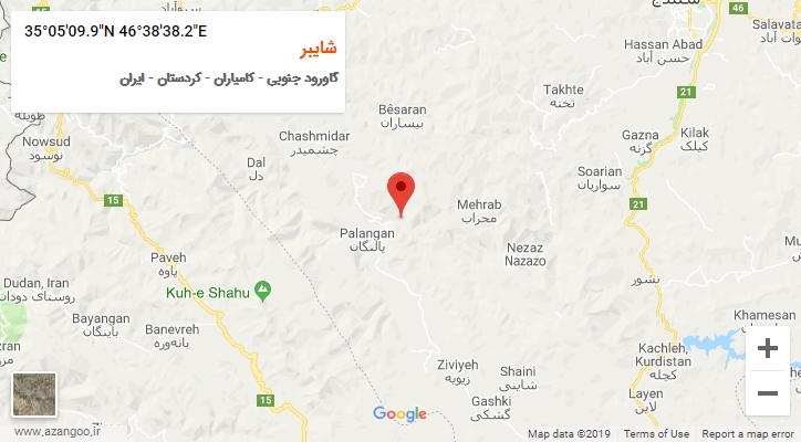 روستای شایبر بر روی نقشه