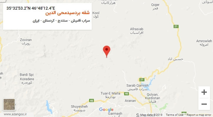 روستای شقه بردسیدمحی الدین بر روی نقشه