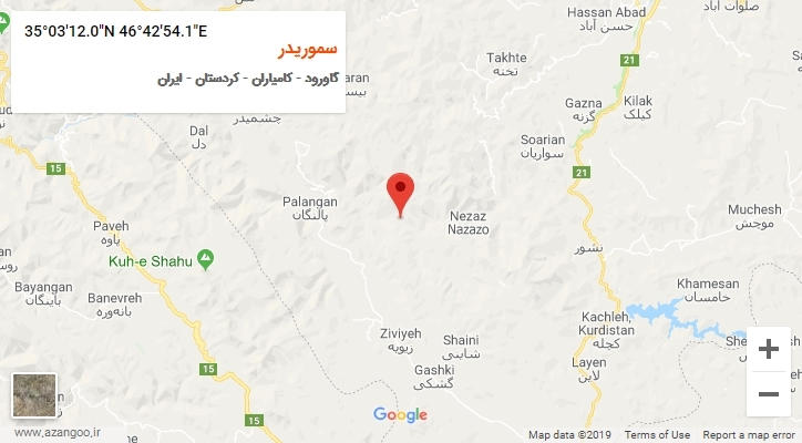 روستای سموریدر بر روی نقشه