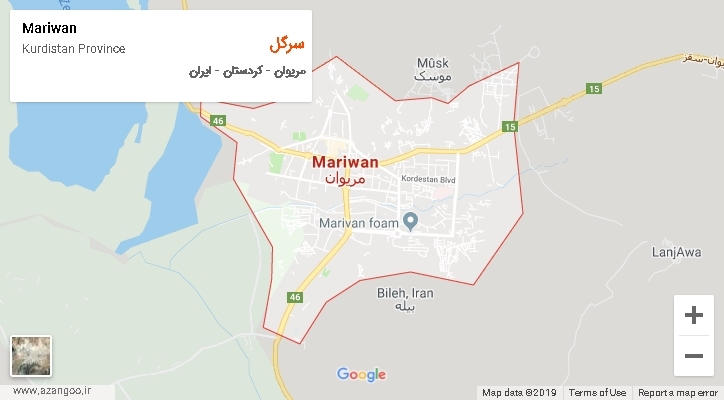 دهستان سرگل بر روی نقشه