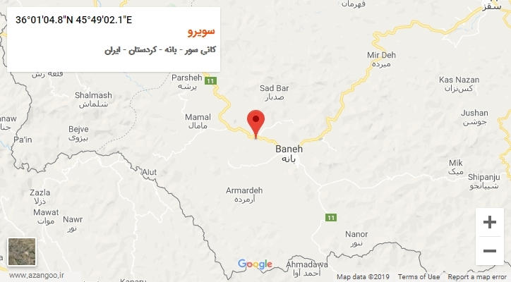 روستای سویرو بر روی نقشه
