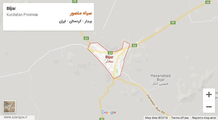 دهستان سیاه منصور بر روی نقشه