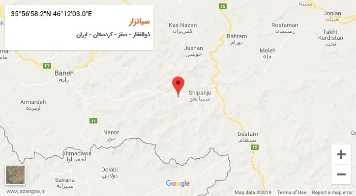 روستای سیانزار بر روی نقشه