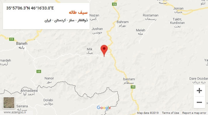 روستای سیف طاله بر روی نقشه