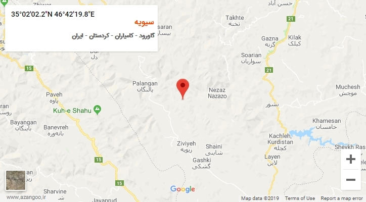 روستای سیویه بر روی نقشه