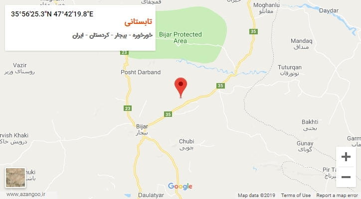روستای تابستانی بر روی نقشه