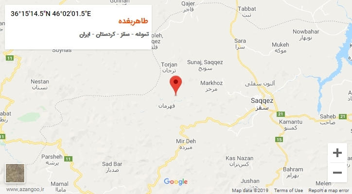 روستای طاهربغده بر روی نقشه