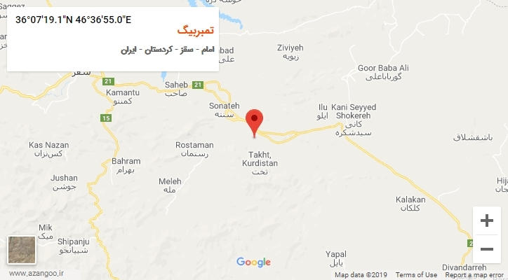 روستای تمبربیگ بر روی نقشه