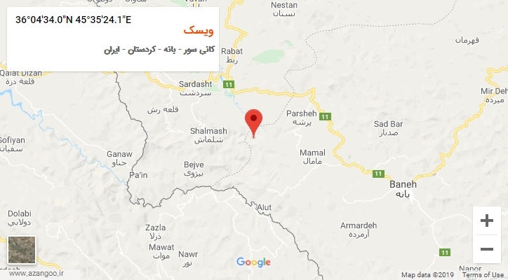 روستای ویسک بر روی نقشه
