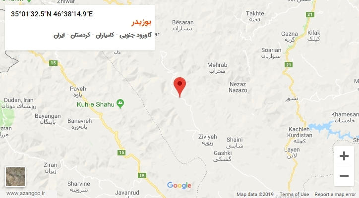 روستای یوزیدر بر روی نقشه