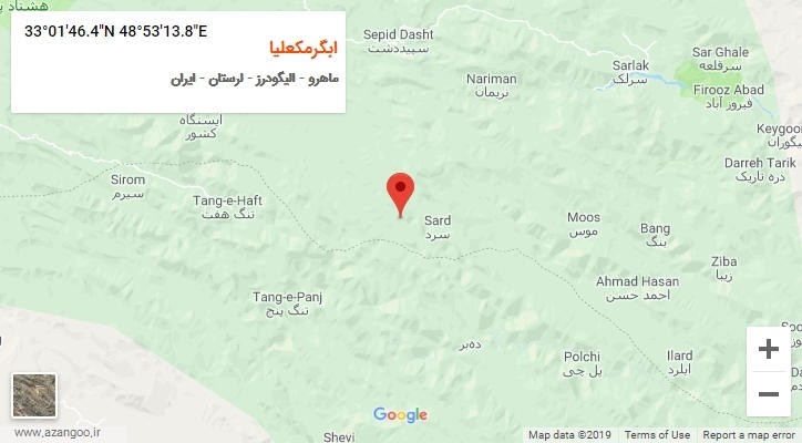روستای ابگرمکعلیا بر روی نقشه