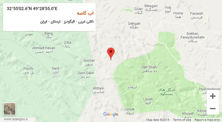 روستای اب کاسه بر روی نقشه