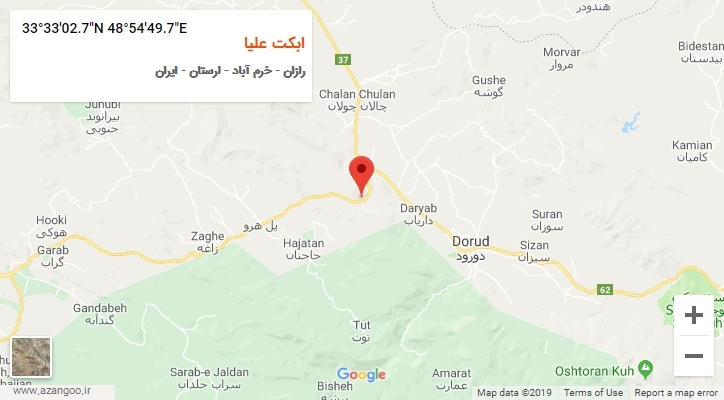 روستای ابکت علیا بر روی نقشه