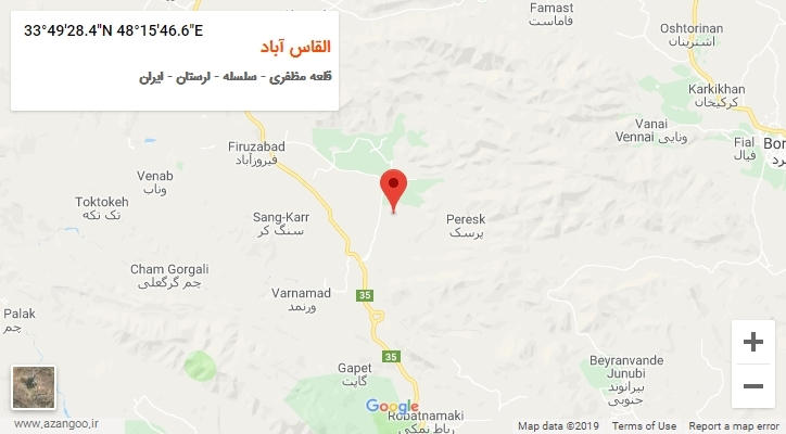 روستای القاس آباد بر روی نقشه
