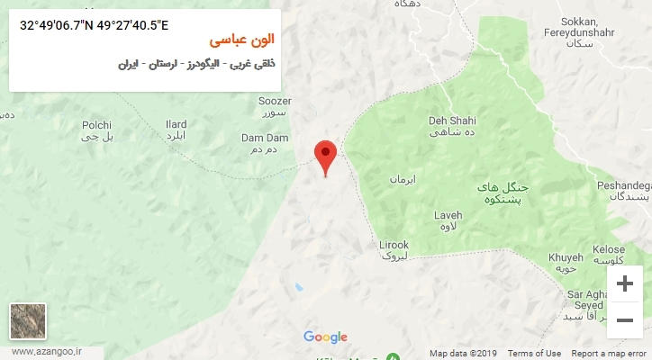 روستای الون عباسی بر روی نقشه