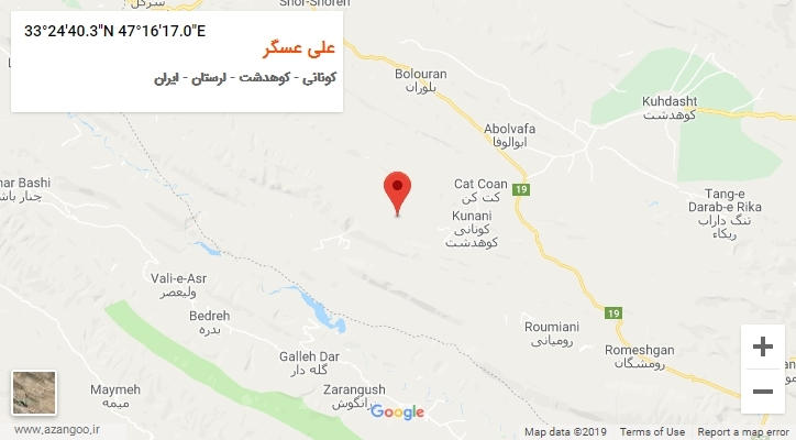 روستای علی عسگر بر روی نقشه