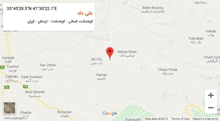 روستای علی داد بر روی نقشه