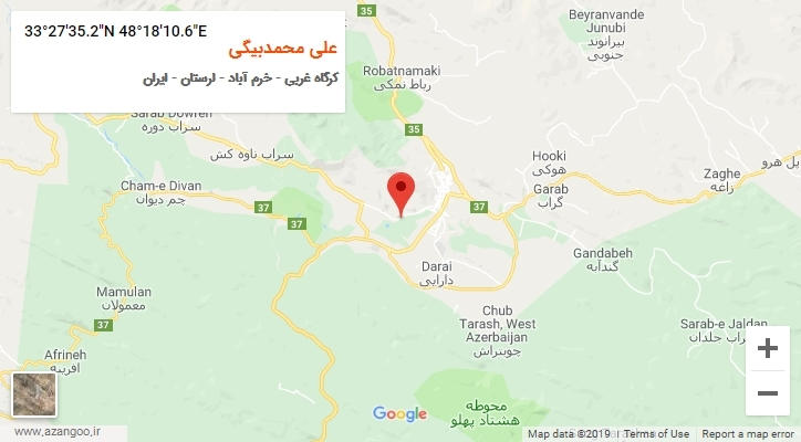 روستای علی محمدبیگی بر روی نقشه