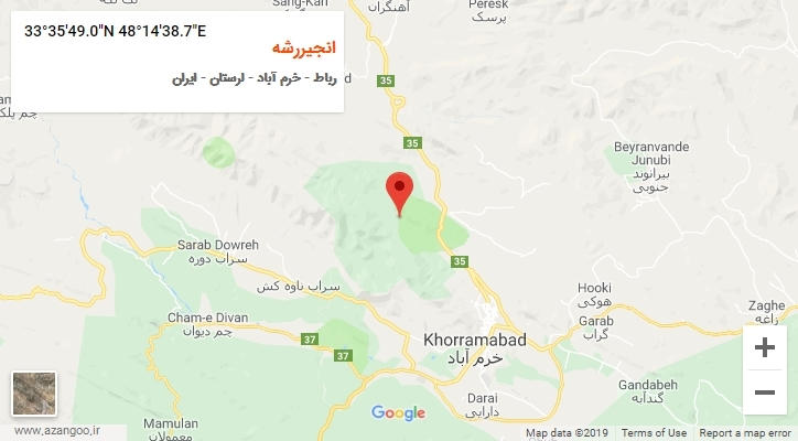 روستای انجیررشه بر روی نقشه
