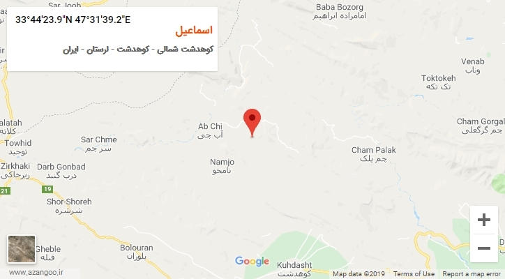 روستای اسماعیل بر روی نقشه