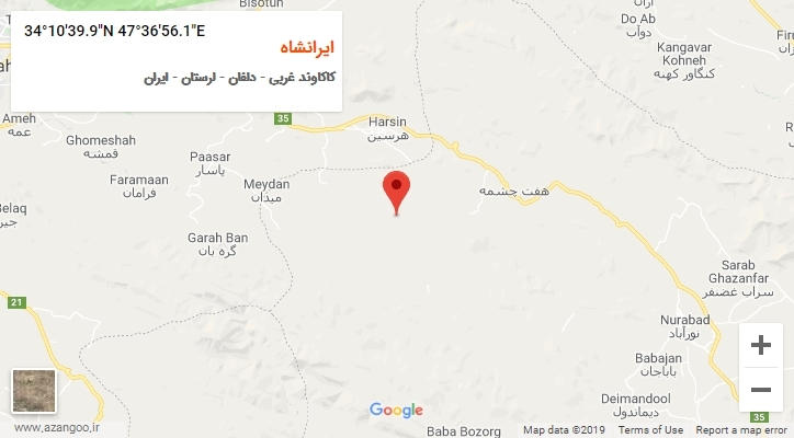 روستای ایرانشاه بر روی نقشه