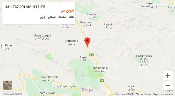 روستای ایوان در بر روی نقشه