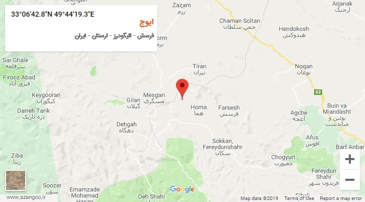 روستای ایوج بر روی نقشه