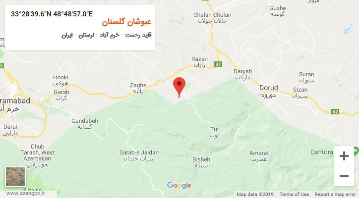 روستای عیوشان گلستان بر روی نقشه