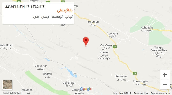 روستای باباگردعلی بر روی نقشه