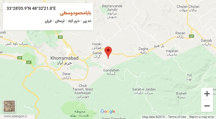روستای بابامحمودوسطی بر روی نقشه