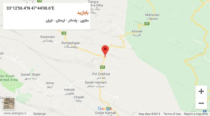روستای بابازید بر روی نقشه