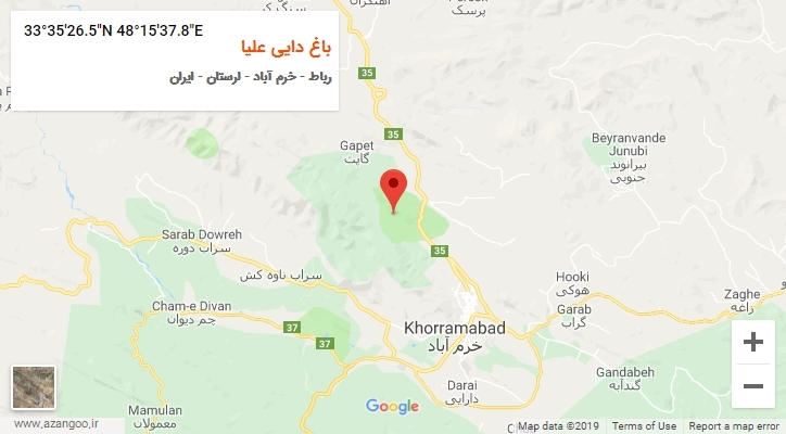 روستای باغ دایی علیا بر روی نقشه