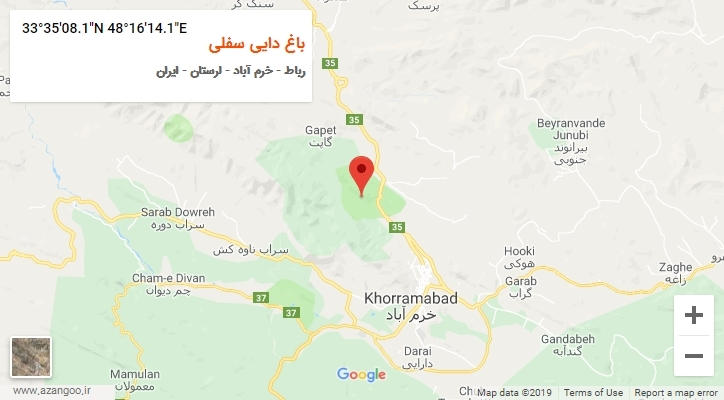 روستای باغ دایی سفلی بر روی نقشه