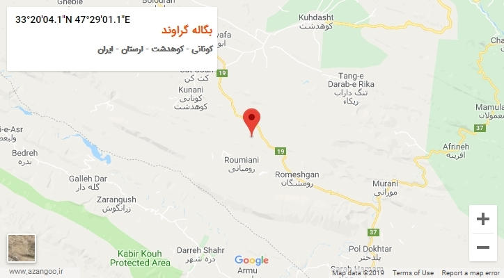 روستای بگاله گراوند بر روی نقشه