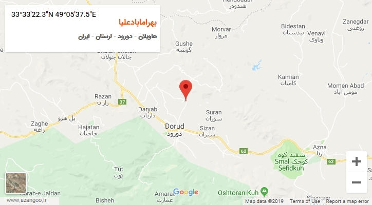 روستای بهرامابادعلیا بر روی نقشه