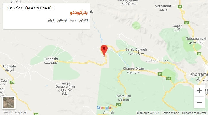 روستای بنارکبوددو بر روی نقشه