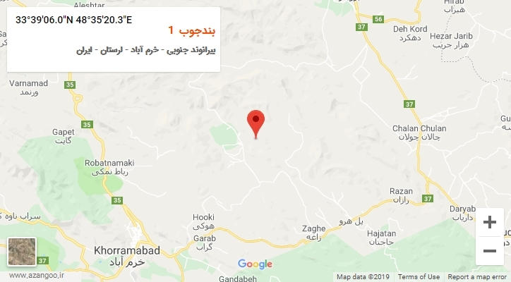 روستای بندجوب 1 بر روی نقشه