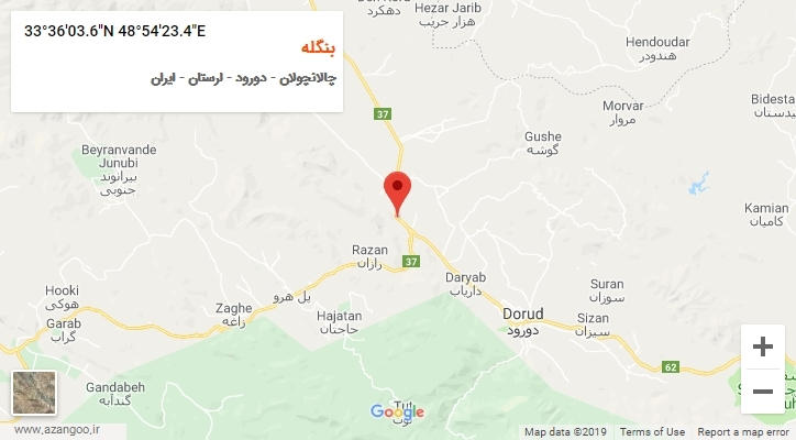 روستای بنگله بر روی نقشه