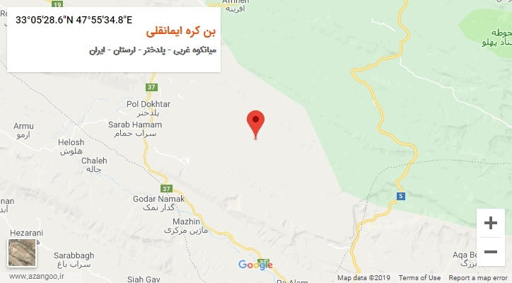 روستای بن کره ایمانقلی بر روی نقشه
