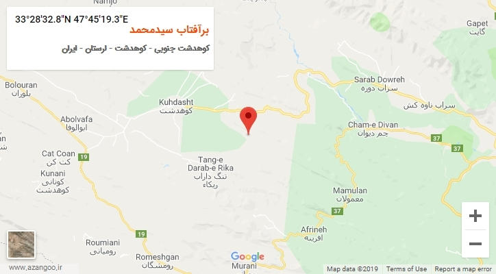روستای برآفتاب سیدمحمد بر روی نقشه