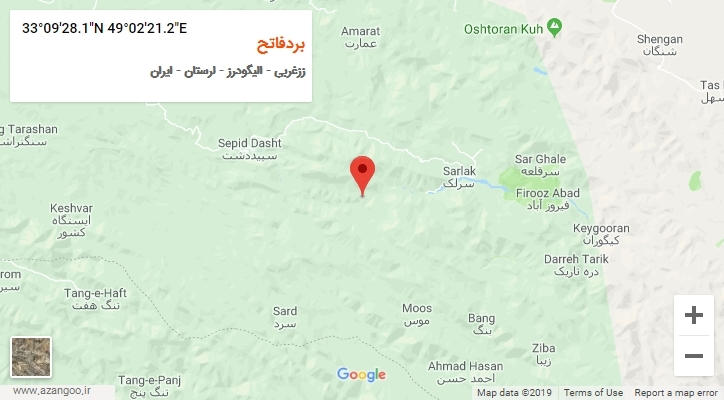 روستای بردفاتح بر روی نقشه