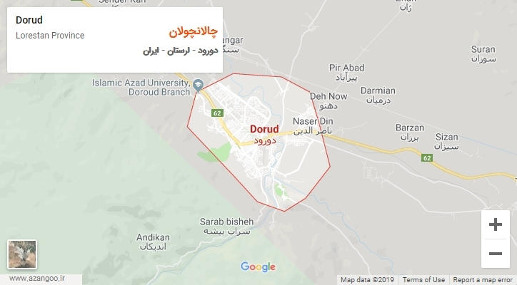 دهستان چالانچولان بر روی نقشه