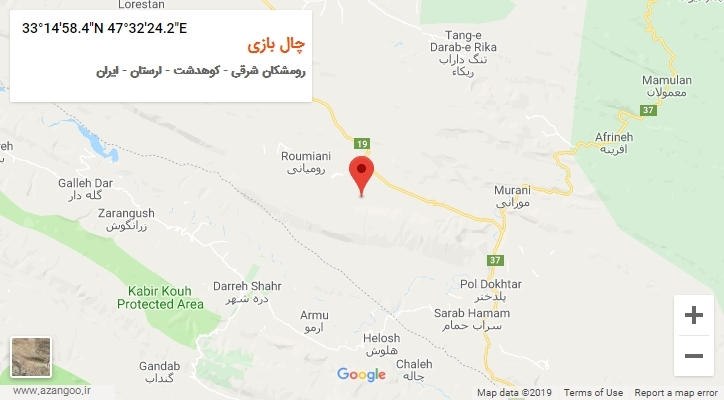 روستای چال بازی بر روی نقشه