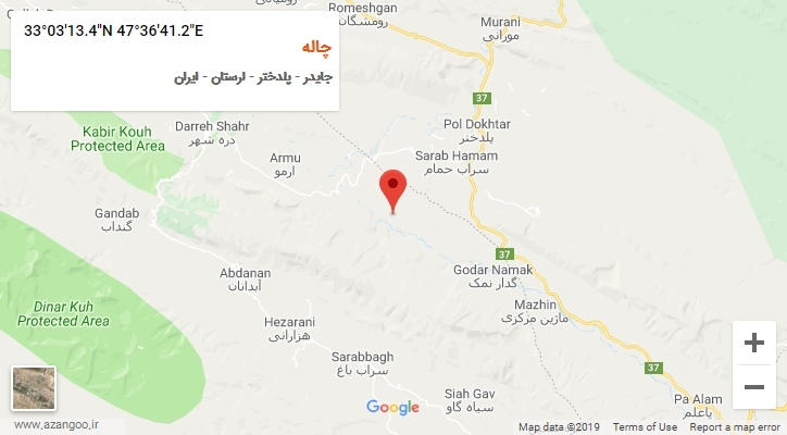 روستای چاله بر روی نقشه